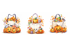 20 Halloween Trick or Treat Bags Sweets Illustrations JPG Product Image 4
