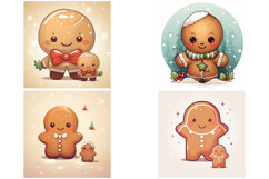 44 Gingerbread People Festive Christmas Character JPG Product Image 6