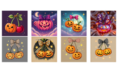 Neon Halloween Square Coaster Bundle| Cozy Fall Sublimation Product Image 5