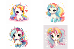 36 Cute Unicorn Illustrations Kawaii Rainbow Sticker Ideas Product Image 5