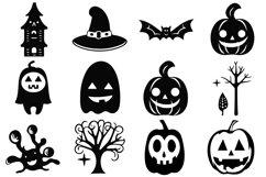 120 Halloween Logo ClipArt Design Collection SVG Gothic Product Image 9