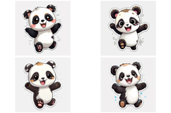 36 Panda Kawaii Sticker Idea Cute Logo Illustration Design Product Image 6