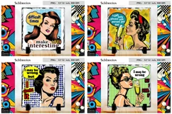 Vintage Pop Art Woman|Funny Quotes Slate Design Product Image 1