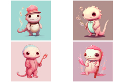 40 axolotl illustration sticker Idea Designs JPG Product Image 6