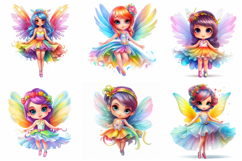 50 Rainbow Fairy Fairies Girls Illustrations Sticker JPG 2 Product Image 6