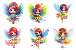 50 Rainbow Fairy Fairies Girls Illustrations Sticker JPG Product Image 6