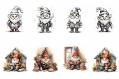 65 Christmas Gnomes Illustration Clip Art Collection Product Image 7