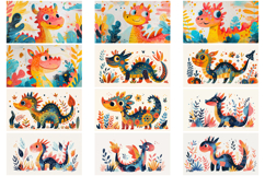 80 Cartoon Dragon Illustrations for Children JPG Product Image 6