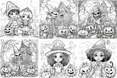 70 Halloween Color Pages Coloring Book JPG Spooky House Kid Product Image 6