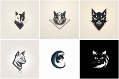 80 Kitten Cat Logo Sticker Illustrations Designs JPG Product Image 6
