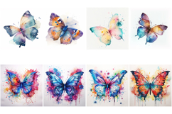 80 Watercolor Butterfly Butterflies Illustrations Vibrant Product Image 6