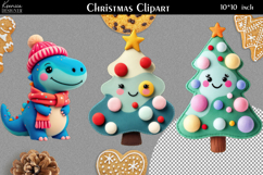Cozy Christmas Felted Clipart Collection|Winter Knitted Art Product Image 1