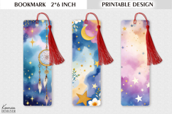 Mystic Tarot Design| Celestial and Cosmic Printable Bookmark Product Image 1