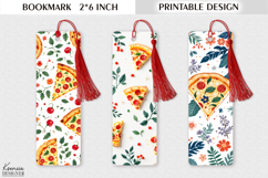 Book Lover |Pizza Design Printable Bookmark Product Image 1
