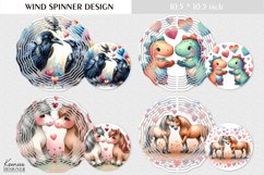 Kiss|Love|Animal | Watercolor Wind Spinner Design Product Image 1