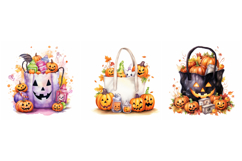 20 Halloween Trick or Treat Bags Sweets Illustrations JPG Product Image 5