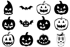120 Halloween Logo ClipArt Design Collection SVG Gothic Product Image 2