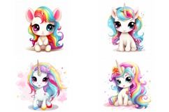 36 Cute Unicorn Illustrations Kawaii Rainbow Sticker Ideas Product Image 6