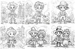 70 Halloween Color Pages Coloring Book JPG Spooky House Kid Product Image 7