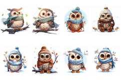 62 Owl Cartoon Illustration Clipart JPG Product Image 7