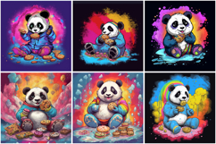 40 Cute Panda Eating Illustration Cartoon Collection JPG Product Image 2