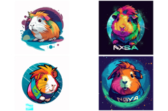 28 Guinea Pig Hamster Sci-fi Logo Illustration Sticker Ideas Product Image 7