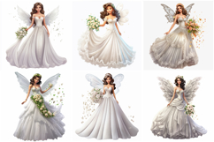 60 Fairy Princess Angel Wedding Dress Illustration JPG Product Image 8