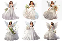 60 Fairy Princess Angel Wedding Dress Illustration JPG Product Image 8