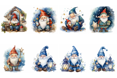 65 Christmas Gnomes Illustration Clip Art Collection Product Image 8