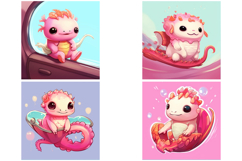 40 axolotl illustration sticker Idea Designs JPG Product Image 7