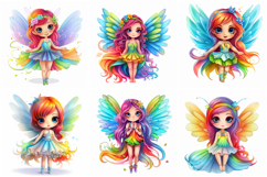 50 Rainbow Fairy Fairies Girls Illustrations Sticker JPG 2 Product Image 7