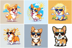 50 Puppy Dog Sunglasses Sticker Ideas Illustration Logo JPG Product Image 7