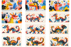 80 Cartoon Dragon Illustrations for Children JPG Product Image 7