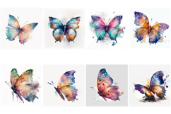 80 Watercolor Butterfly Butterflies Illustrations Vibrant Product Image 7