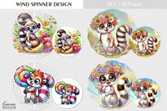 Funny Cartoon Lemur | Kids Wind Spinner Design Product Image 1