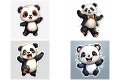36 Panda Kawaii Sticker Idea Cute Logo Illustration Design Product Image 7