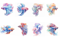60 Koi Fish Watercolor Illustrations JPG Collection Product Image 4