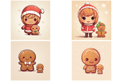 44 Gingerbread People Festive Christmas Character JPG Product Image 7
