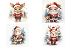 36 Santa Christmas Reindeer Illustration Designs Festive JPG Product Image 7