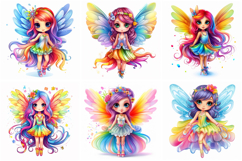 50 Rainbow Fairy Fairies Girls Illustrations Sticker JPG 2 Product Image 8