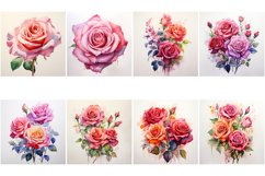 100 Vintage Roses Illustration Wedding Flowers Collection Product Image 12