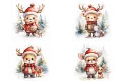 36 Santa Christmas Reindeer Illustration Designs Festive JPG Product Image 8