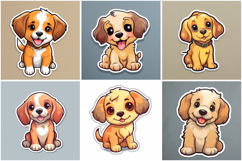50 Puppy Sticker Ideas Illustration Logo Design Collection Product Image 8