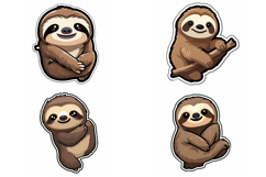 Sloth Kawaii Sticker Idea Logo Cute Designs JPG Product Image 8