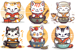 40 Kawaii Kitten Illustration Sticker Collection PNG Product Image 2