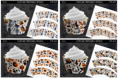 Printable Funny Halloween Cupcake Wrapper Bundle Product Image 3