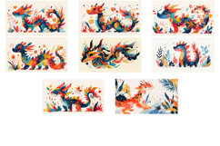 80 Cartoon Dragon Illustrations for Children JPG Product Image 8