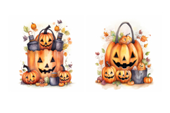 20 Halloween Trick or Treat Bags Sweets Illustrations JPG Product Image 7