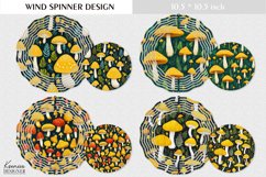 Forest Yellow Mushroom Design| Fall Wind Spinner Design Product Image 1