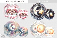 Kiss|Love|Animal | Watercolor Wind Spinner Design Product Image 1